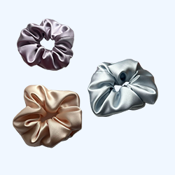 Handmade Mulberry Silk Scrunchies Set of 3 | 40 Momme | Zero Damage Hair Ties for Women