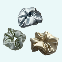 Handmade Mulberry Silk Scrunchies Set of 3 | 40 Momme | Zero Damage Hair Ties for Women