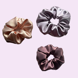 Handmade Mulberry Silk Scrunchies Set of 3 | 40 Momme | Zero Damage Hair Ties for Women